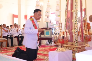 เทศบาลเมืองยโสธร ร่วมประกอบพิธีเสกน้ำพระพุทธมนต์ศักดิ์สิทธิ์ เนื่องในโอกาสพระราชพิธีมหามงคลเฉลิมพระชนมพรรษา 6 รอบ 28 กรกฎาคม 2567
