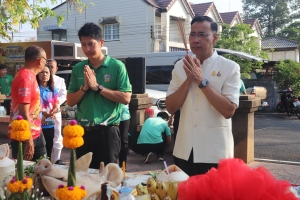 เทศบาลเมืองยโสธร จัดพิธีถวายเครื่องสักการะศาลเจ้าปู่ และจุดบั้งไฟเสี่ยงทาย