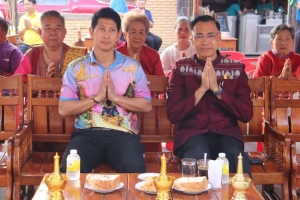 เทศบาลเมืองยโสธร ประกอบพิธีบวงสรวง และพิธีถวายเครื่องสักการะศาลเจ้าพ่อหลักเมือง