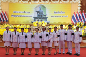 เทศบาลเมืองยโสธร  ร่วมประกอบพิธีถวายราชสักการะรำลึกปฐมกษัตริย์ผู้ทรงสร้างรากฐานอักษรไทย เนื่องในวันพ่อขุนรามคำแหงมหาราช ประจำปี 2569